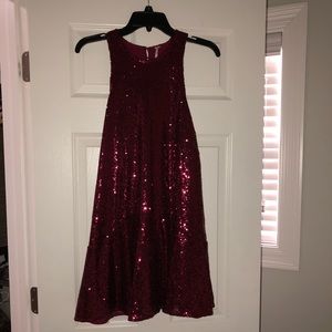 Maroon/red Free People dress